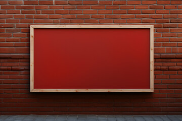 Blank billboard on the wall