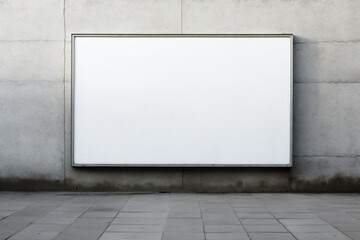 Blank billboard on the wall