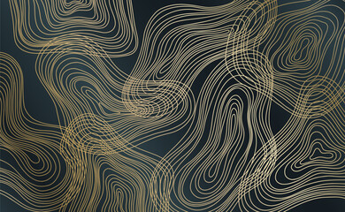 Backdrop cover template hand drawn. Wavy curve line background. Gradient luxury wallpaper.