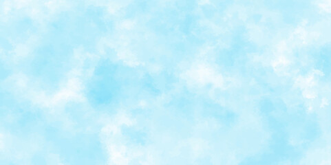Abstract shinny Summer seasonal natural cloudy blue sky background,Hand painted watercolor shades sky clouds, Bright blue cloudy sky vector illustration.