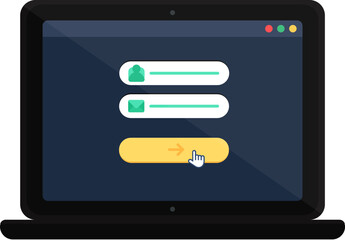 Web Page Menu On Screen Of Digital Gadget