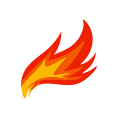 Naklejka premium Cartoon flame. Fire fireball, red hot campfire, burn power fiery silhouettes. Vector illustration 