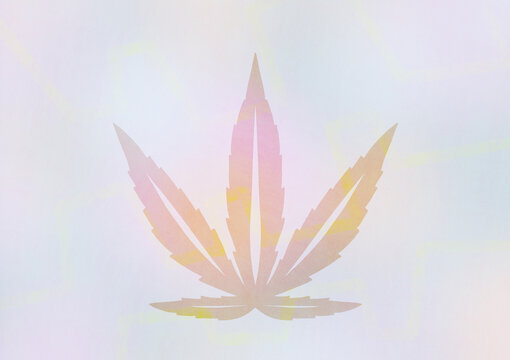 Graphic cannabis leaf design