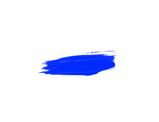 Beautiful blue watercolor line brush isolated on white for art painting