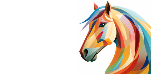 Obraz na płótnie Canvas horse head illustration isolated on white