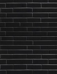 Black Brick Wall Texture. Black Bricks Background.