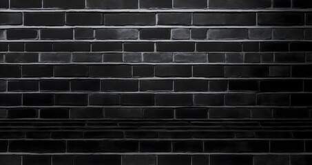 Black Brick Wall Texture Background 