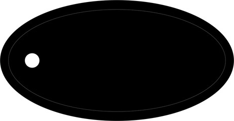 Digital png illustration of black badge with copy space on transparent background