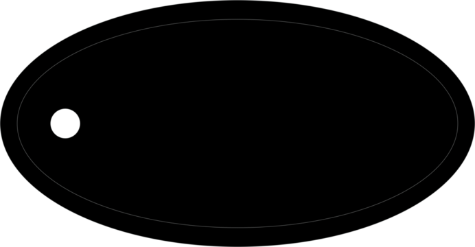 Digital png illustration of black badge with copy space on transparent background - Powered by Adobe