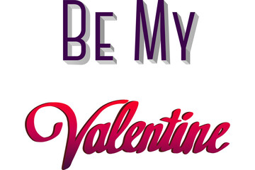 Digital png illustration of be my valentine text on transparent background