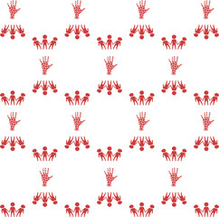 Digital png illustration of red people and hands on transparent background