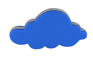 Digital png illustration of blue cloud on transparent background