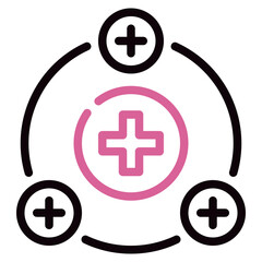 Obraz premium Pink Positivity Icon