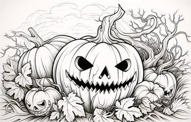 halloween pumpkin coloring page
