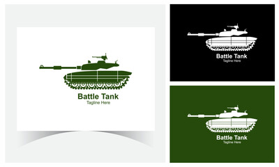 Battle Military Tank Logo Design Template.