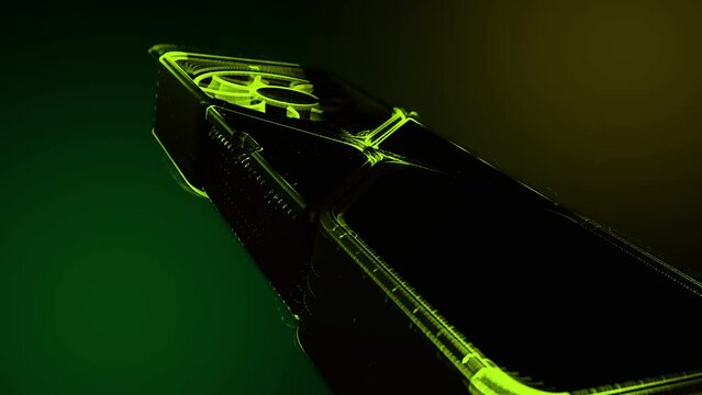 Video card. Abstract image. Scanning. Close-up.