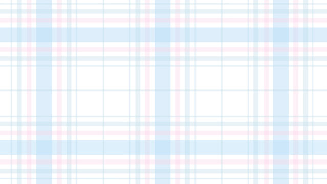 Blue, pink and white plaid fabric texture as a background	