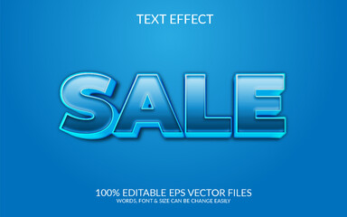 Obraz premium Sale Fully editable vector eps 3d text effect template presentation