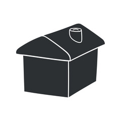House Icon Silhouette Illustration. Real State Vector Graphic Pictogram Symbol Clip Art. Doodle Sketch Black Sign.