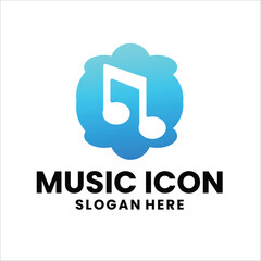 Fototapeta premium music icon logo