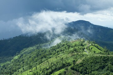 Fototapeta na wymiar landscape of mountain with cloud.