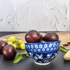 Some wonderful ripe red plums