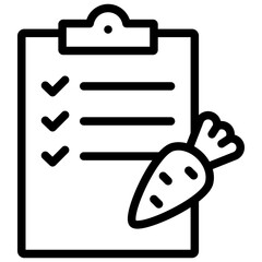 nutrition icon illustration design with outline