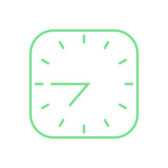 Square time clock icon