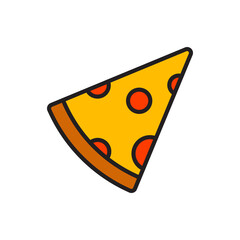 Delicious slice pizza illustration