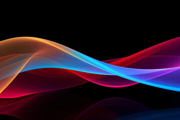 Colorful abstract swirl light trail wave