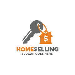 Home selling logo design vector illustration