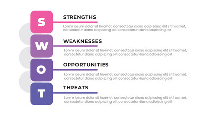 Square SWOT Analysis Infographic Template