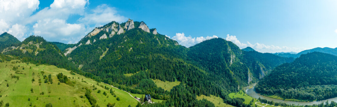 Pieniny mountains with Three Crowns summit in Poland