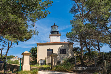 Cap d’Arme lighthouse (Phare du cap d'Arme) of Porquerolles island, France