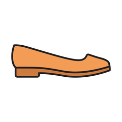 Brown flat shoes icon