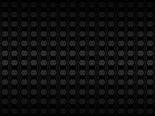 Fototapeta na wymiar Black abstract background design. Modern wavy lines pattern (guilloche curves) in monochrome colors. Premium line texture for banners, business backgrounds. Dark horizontal vector template.