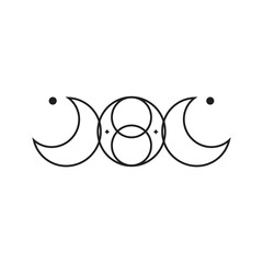 geometric crescent tattoo element