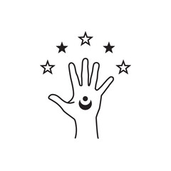 Fototapeta premium Ethnic hands boho tribal elements