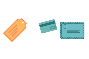 Digital png illustration of credit card and envelope on transparent background