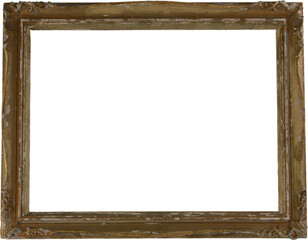 Digital png illustration of old painting frame on transparent background