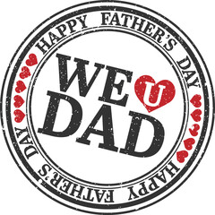 Digital png illustration of happy father's day text on transparent background