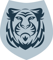 Fototapeta premium Digital png illustration of lion face on transparent background