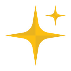 Sparkle shine icon symbol vector. on white background