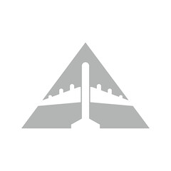 icon airplane cargo template design trendy