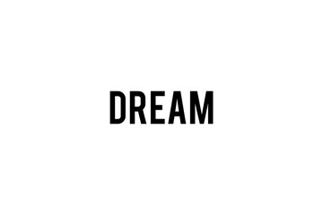 Digital png illustration of dream text on transparent background
