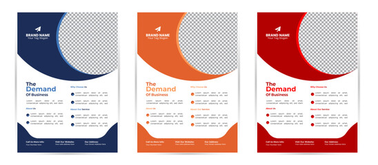 Brochure Design, Modern Flyer, Flyer Template, Poster Flyer By Circle, Flyers, A4 Flyer Template, Professional Business Flyer, Modern Corporate Flyer Design