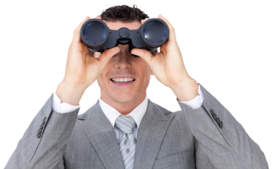 Digital png photo of caucasian businessman on transparent background
