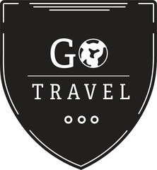 Digital png illustration of go travel text on transparent background