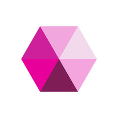 Pink pyramid hexagon geometric shapes elements