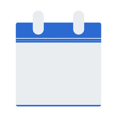 Blue Desktop Calendar Icon Isolated on White